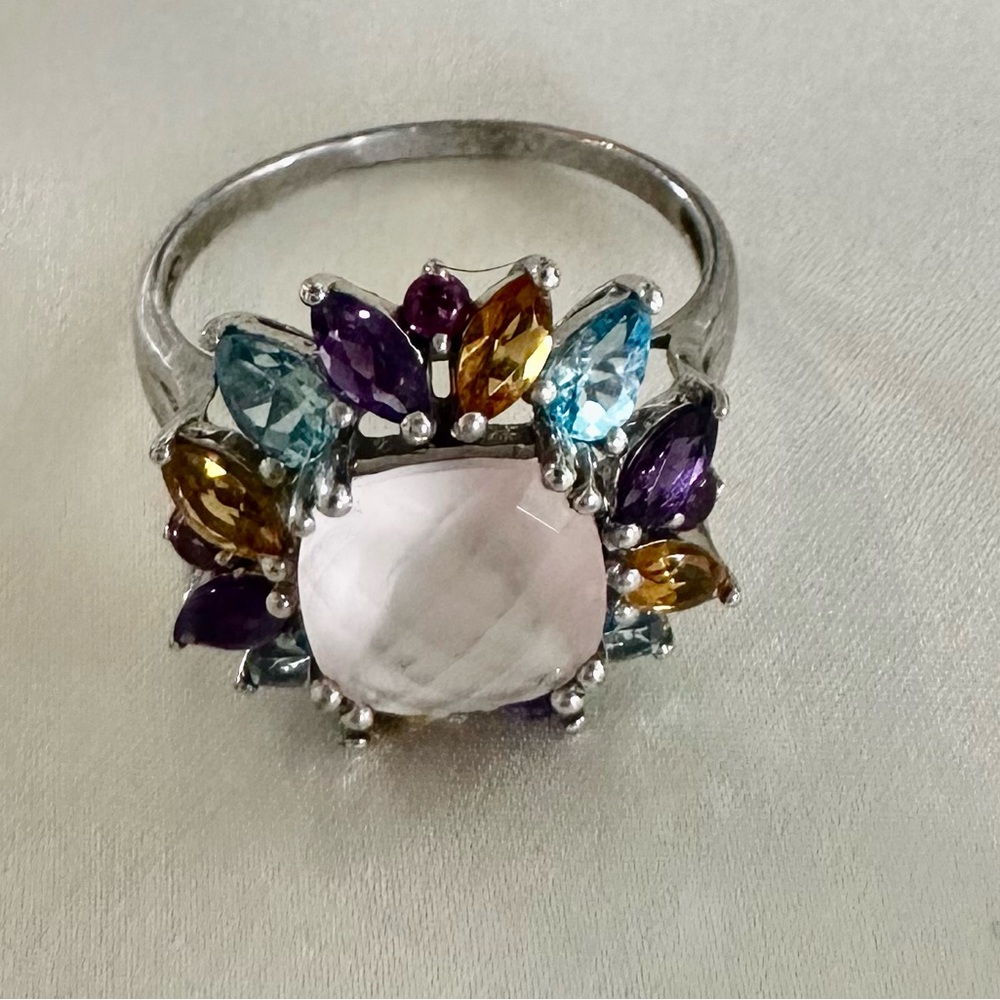 Elegant Multi-Color Gemstone Ring